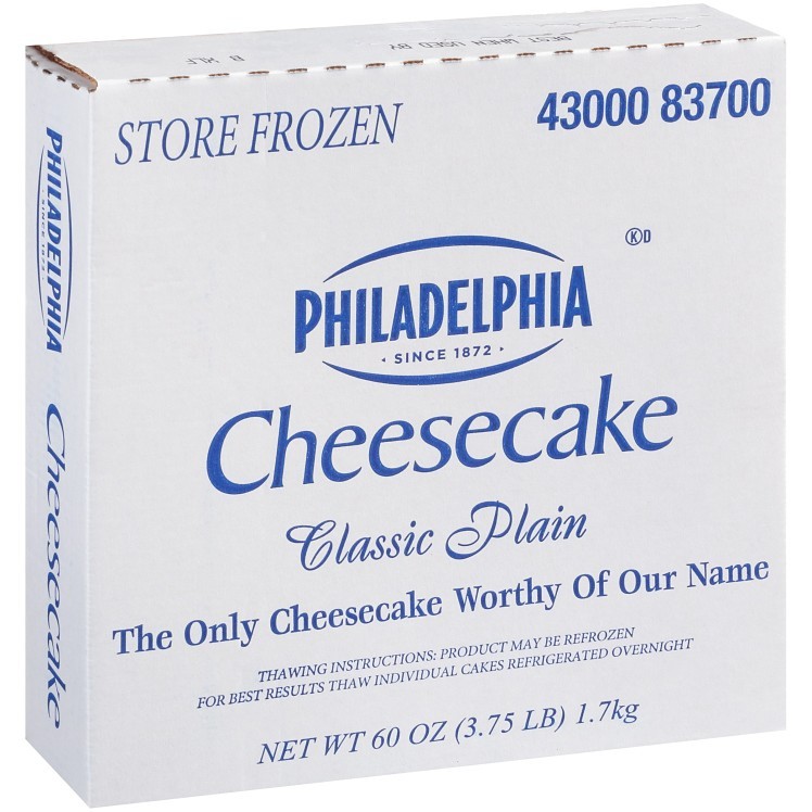PHILADELPHIA PLAIN VANILLA CHEESECAKE 9 INCH 16 SLICES
