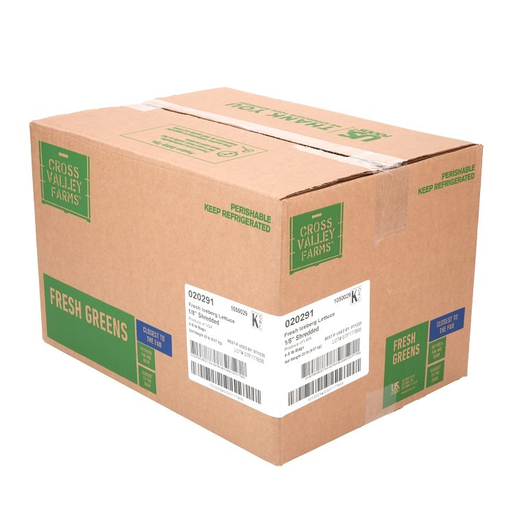 CROSS VALLEY FARMS SHREDDED ICEBERG LETTUCE 1/8 CLEAN