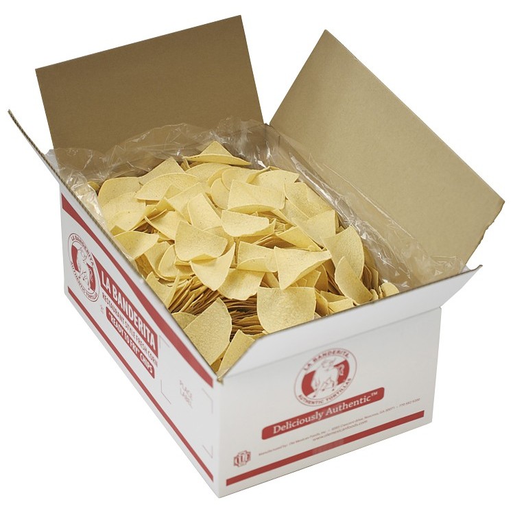 LA BANDERITA TORTILLA CHIP RAW 4 CUT YELLOW