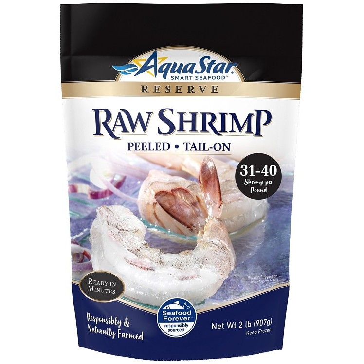 AQUA STAR SHRIMP PEELED TAIL ON RAW 31-40