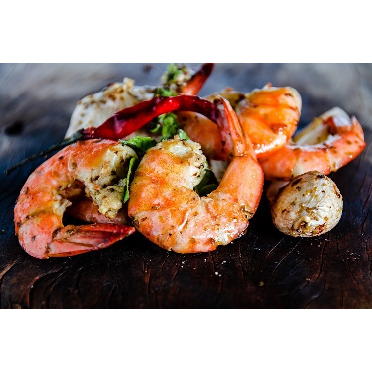 AQUA STAR SHELL/TAIL ON WHITE SHRIMP HEADLESS 21-25