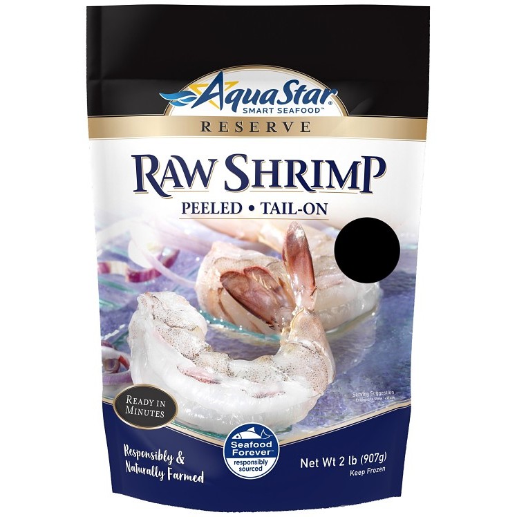 AQUA STAR SHRIMP PEELED TAIL ON RAW 26-30