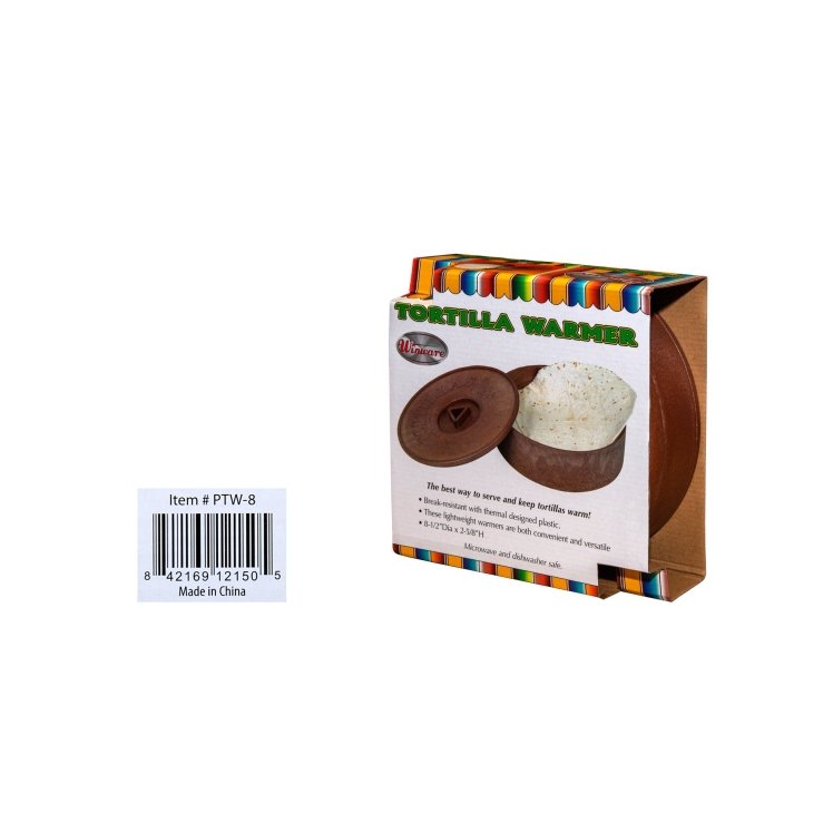 WINCO WARMER TORTILLA 8.5 X 2.63 PLASTIC ROUND