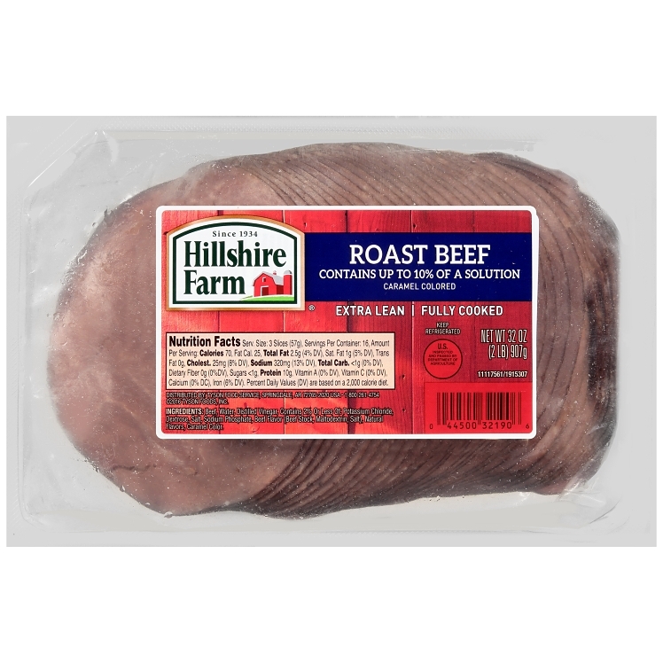 HILLSHIRE/TYSON SLICED INSIDE ROUND ROAST BEEF MEDIUM RARE