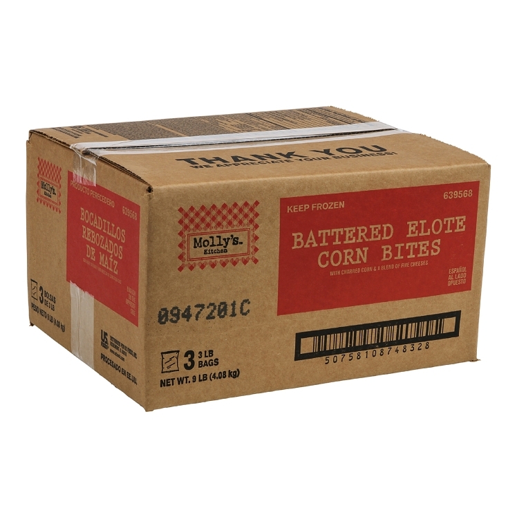 MOLLYS KITCHEN CORN ROASTED CHEESE NUGGET BATTERED APPETIZER