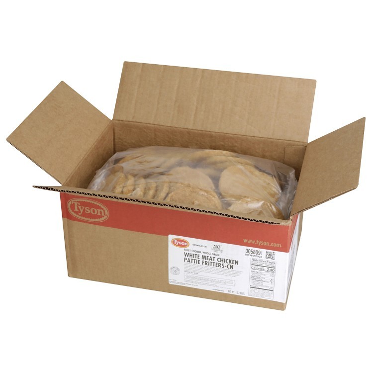 TYSON CHICKEN PATTY BREADED BREAST MEAT 3.1 OZ