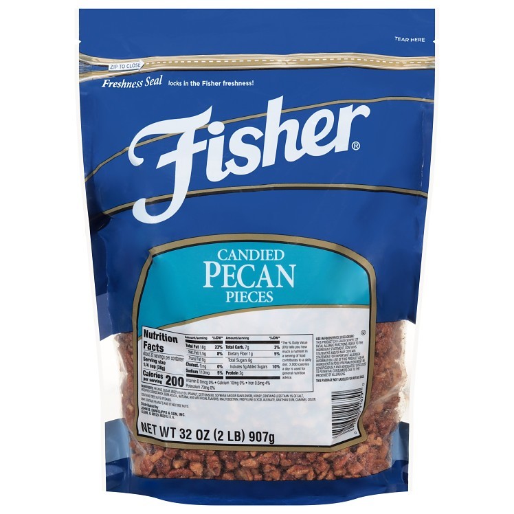 FISHER PECANS FANCY SUGAR FROSTED SHELF