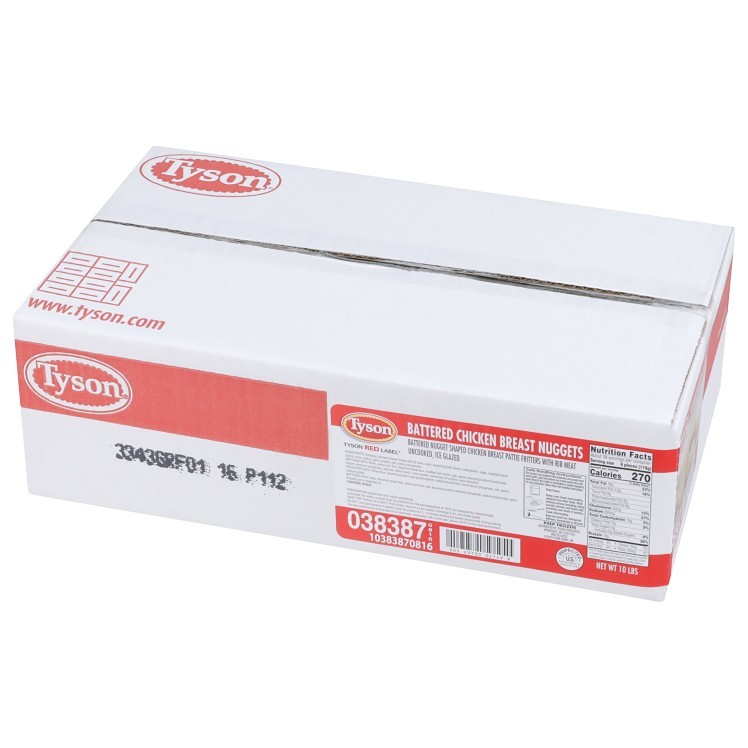 TYSON UNCOOKED TEMPURA BATTER CHICKEN NUGGET