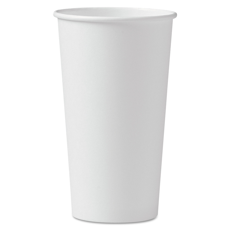 SOLO CUP DART HOT CUP PAPER WHITE 20 OZ 420W USE 316 LIDS