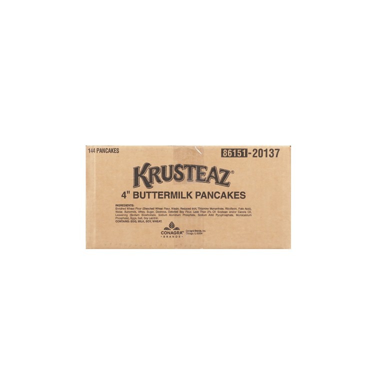 KRUSTEAZ BUTTERMILK 4 BAGGED PANCAKES 1.23 OZ COOKED FROZEN