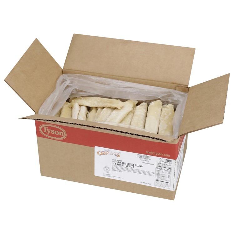 STATE FAIR / TYSON CRISPITOS FULLY COOKED CHICKEN AND CHEESE FILLING IN A FLOUR TORTILLA