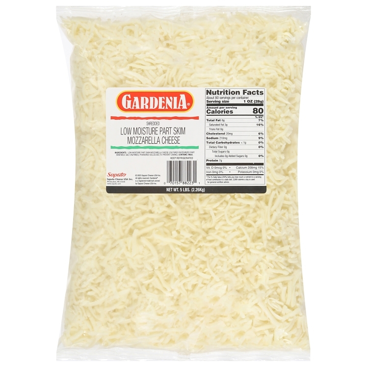 GARDENIA PART SKIM MOZZARELLA CHEESE SHREDDED