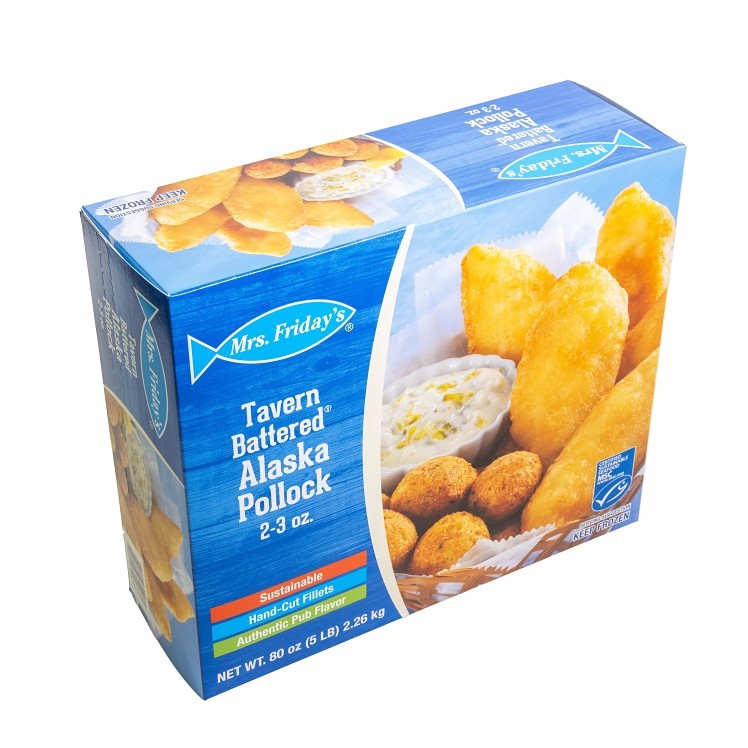 MRS. FRIDAY'S TAVERN BATTERED ALASKA POLLOCK 2-3 OZ