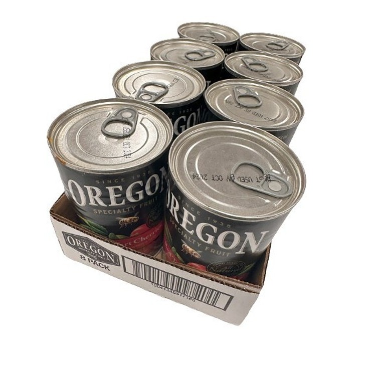 OREGON FRUIT SHELF STABLE RED PITTED CHERRIES IN JAR