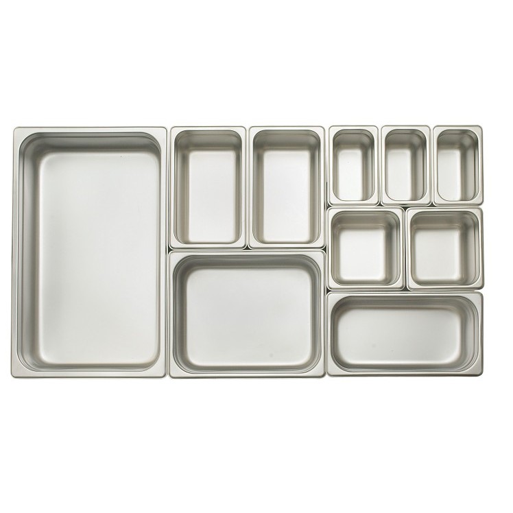 WINCO STEAM PAN STAINLESS STEEL HALF SIZE 2.5 INCH DEEP
