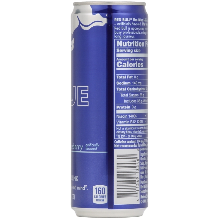 RED BULL ENERGY DRINK BLUE EDITION 12 OZ
