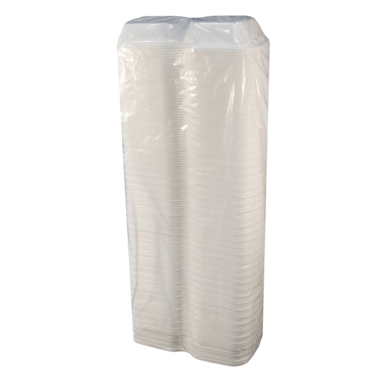 Genpak Foam Container 5.63 x 5.75 Inch 1 compartment White Hinged Lid 3.25 Inch Height