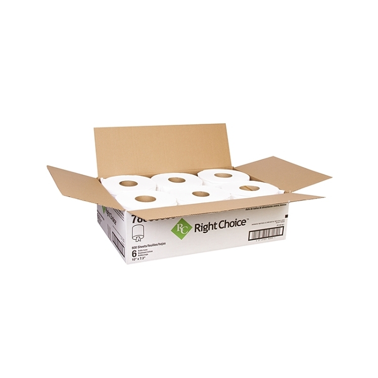 RIGHT CHOICE 7.3 IN X 10 FT WHITE PAPER TOWEL