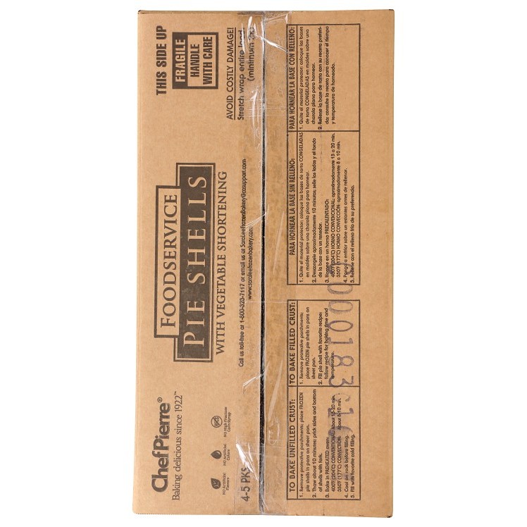 CHEF PIERRE PIE SHELLS UNBAKED 10 INCH