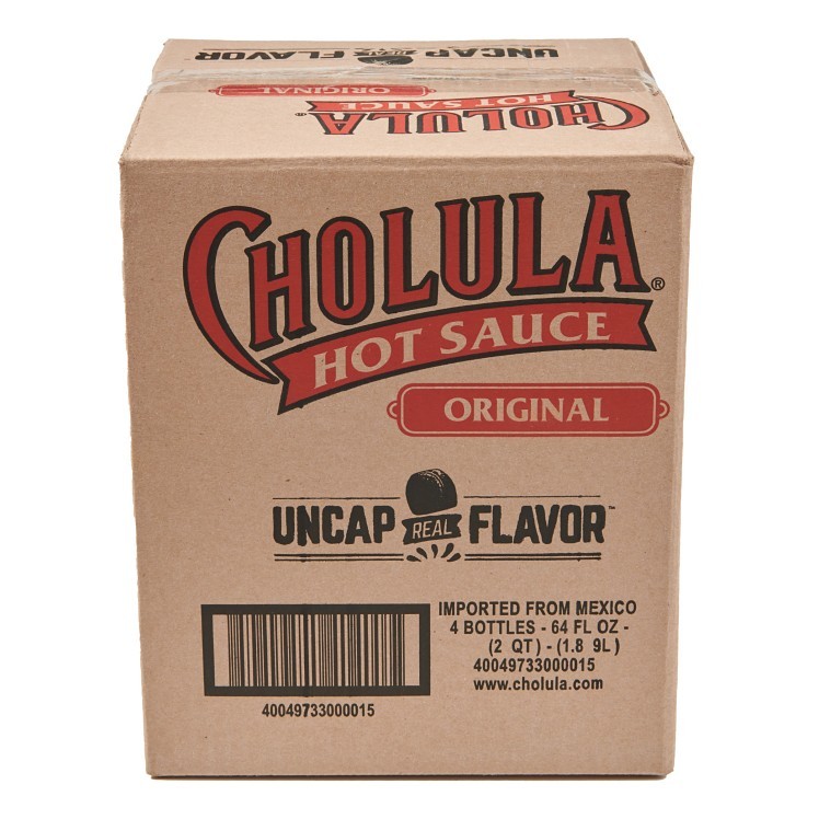 CHOLULA  HOT SAUCE PLASTIC JUG SHELF STABLE