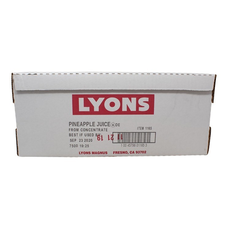 LYONS MAGNUS READY TO SERVE 100% PINEAPPLE JUICE