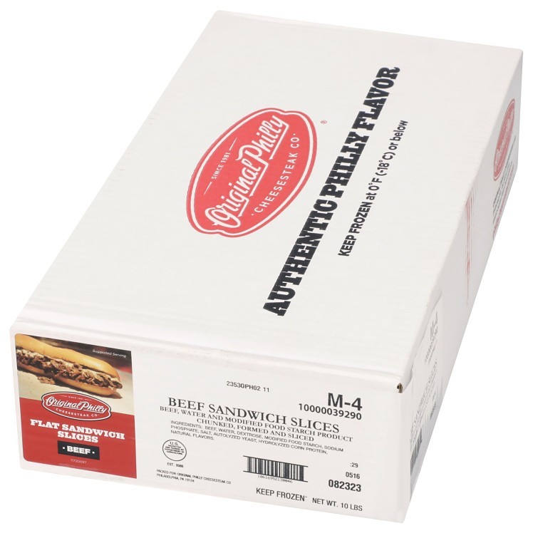 PHILADELPHIA CHEESESTEAK 4 OZ. BEEF LOIN PHILLY MEAT FLATS