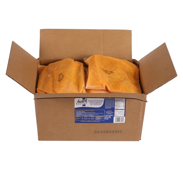 AWARD CUISINE MACARONI AND CHEESE BOIL IN BAG FROZEN 8/3LB