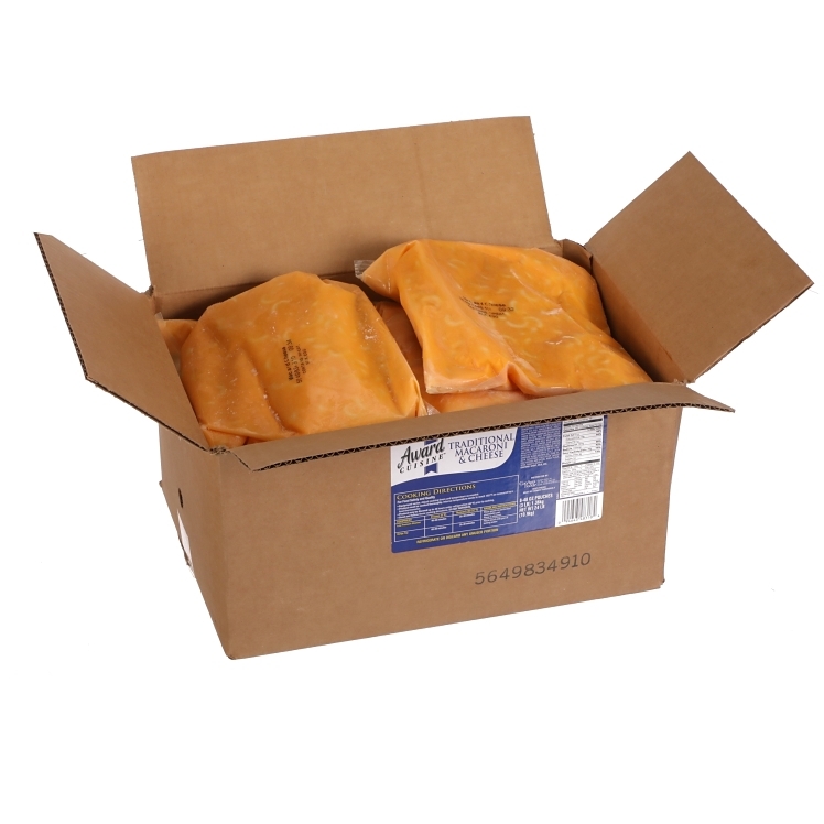 AWARD CUISINE MACARONI AND CHEESE BOIL IN BAG FROZEN 8/3LB