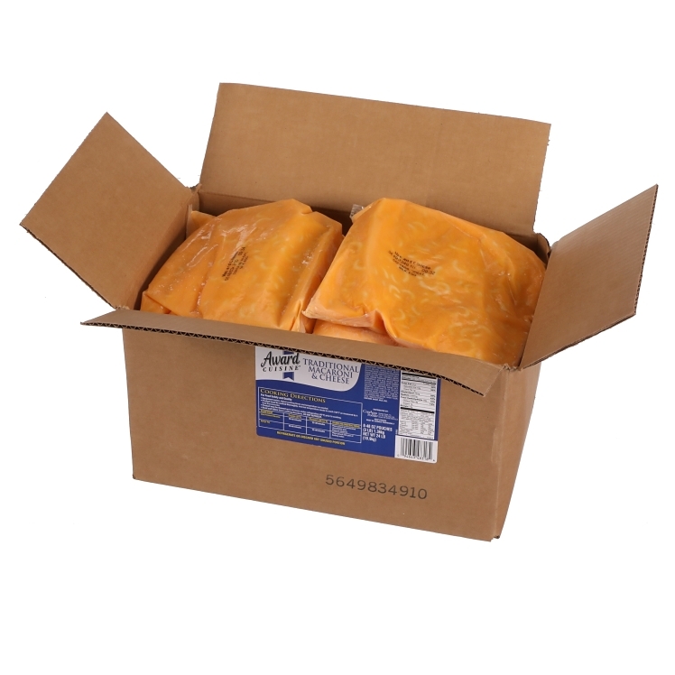 AWARD CUISINE MACARONI AND CHEESE BOIL IN BAG FROZEN 8/3LB