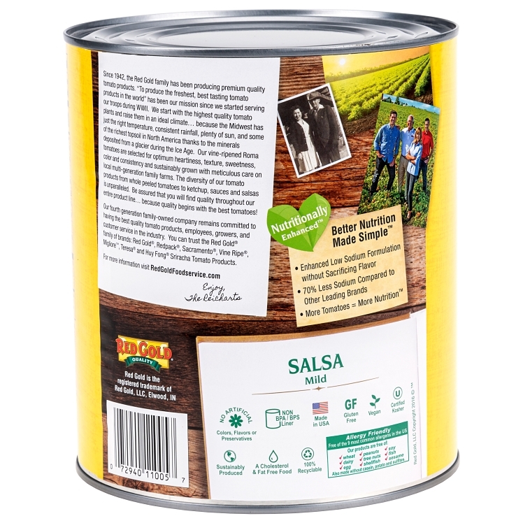 RED GOLD SALSA MILD CANNED SHELF STABLE SAUCE
