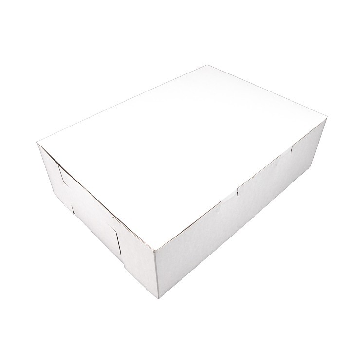 SOUTHERN CHAMPION 1/4 SHEET 14 X 10 X 4 INCH WHITE CAKE BOX