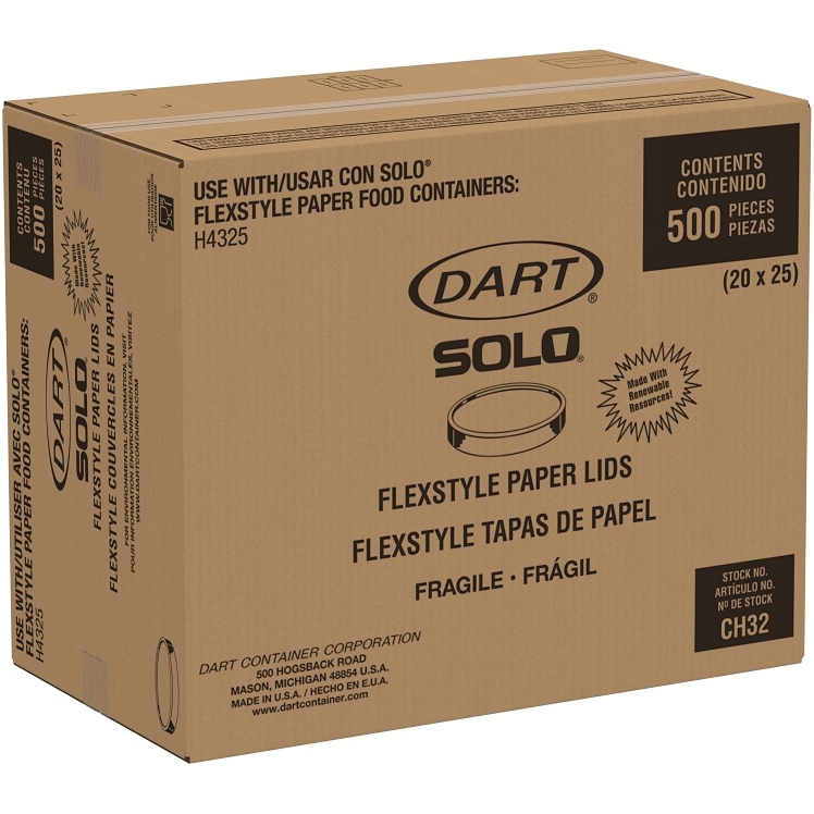 SOLO 32OZ FLEXSTYLE DSP PAPER NON-VENTED WHITE LID
