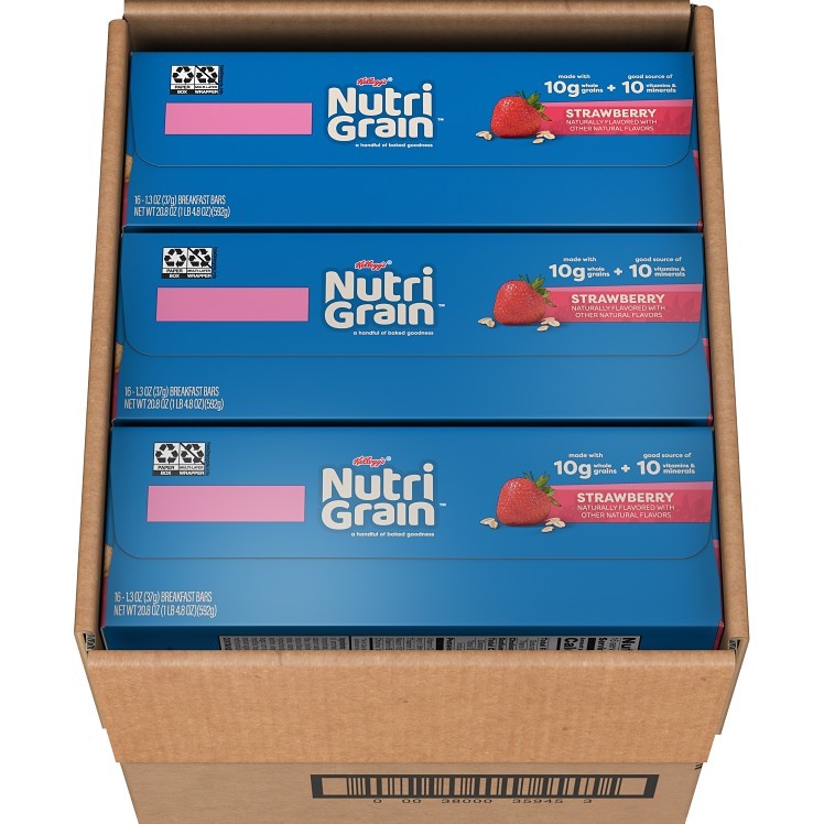 KELLOGG'S NUTRI-GRAIN STRAWBERRY CEREAL