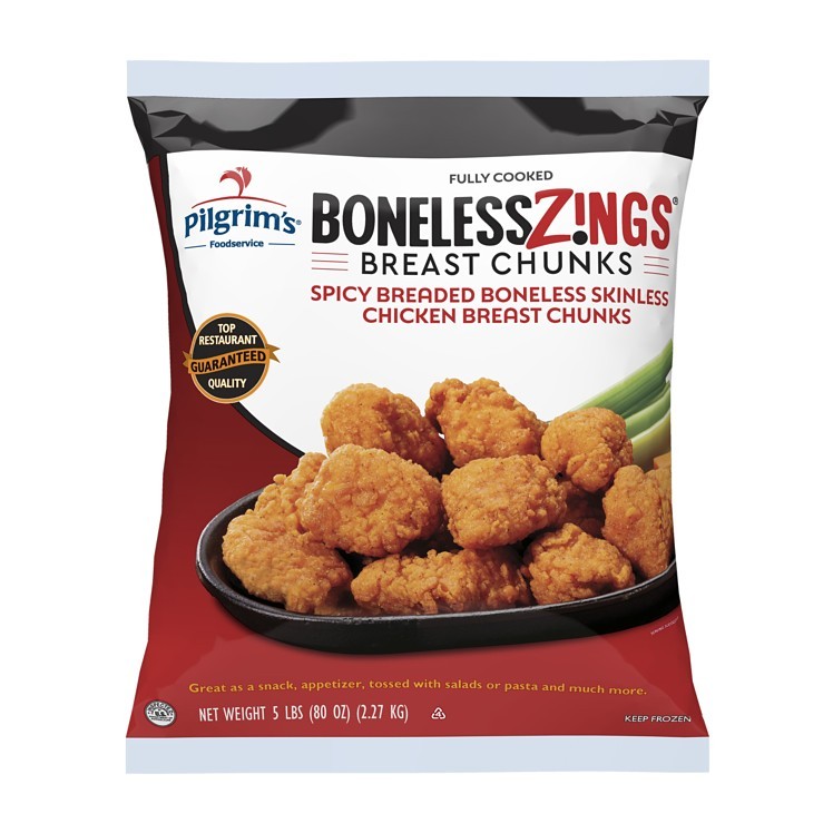 PILGRIM'S FOODSERVICE SPICY BREADED BONELESS ZINGS