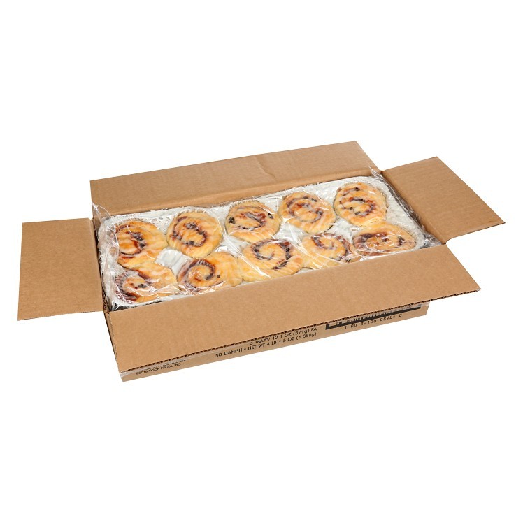 DANISH, ASSORTED 1.3 OZ BAKED TRAY PACK FROZEN DEMI