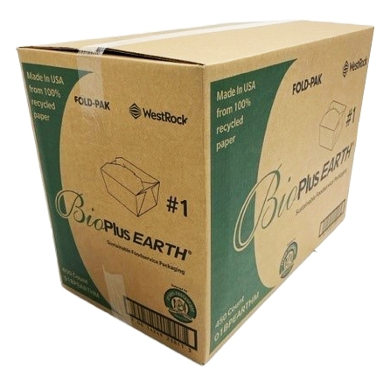 BIO PLUS EARTH #1 KRAFT BROWN PAPERBOARD CONTAINER