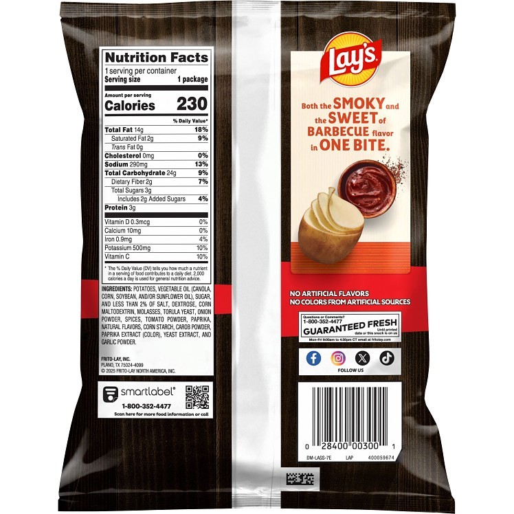 LAYS BBQ POTATO CHIPS