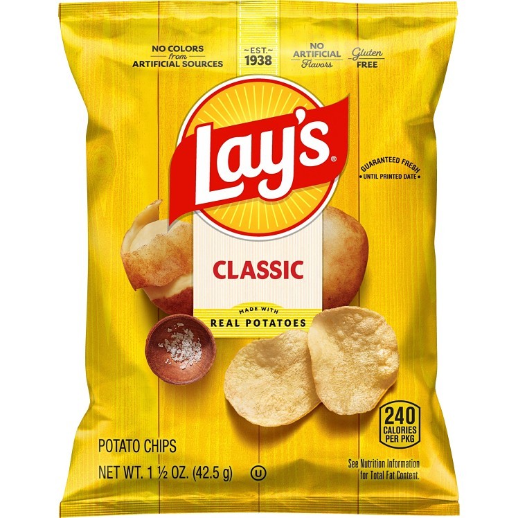 LAY'S FRITO LAY POTATO CHIPS CLASSIC
