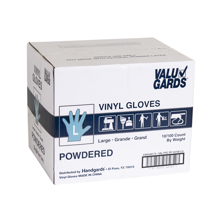 VALUGARDS LARGE POWDERED VINYL GLOVES
