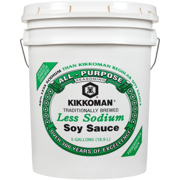 KIKKOMAN SAUCE SOY REDUCED SODIUM PAIL SHELF STABLE