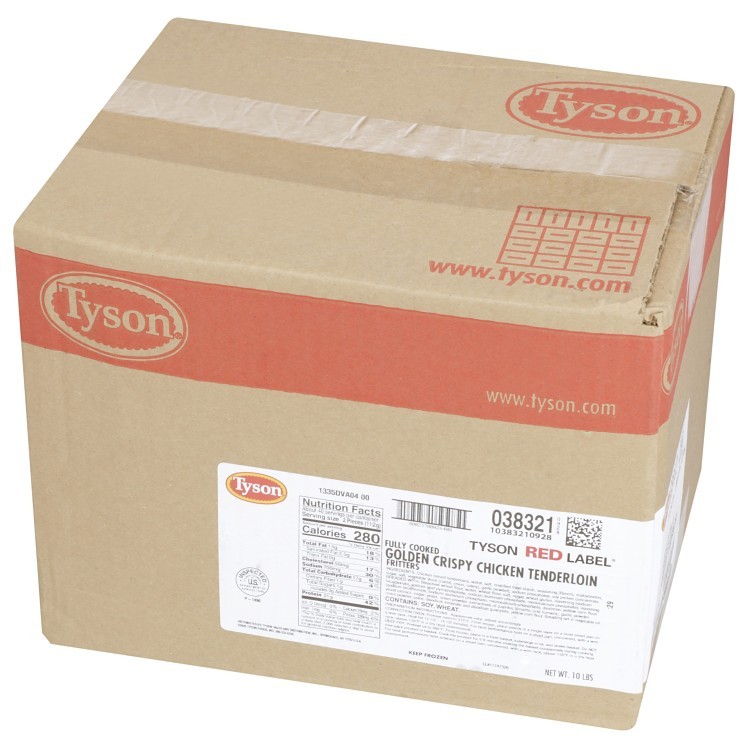 TYSON RED LABEL BREADED CRISPY COOKED CHICKEN TENDERLOIN