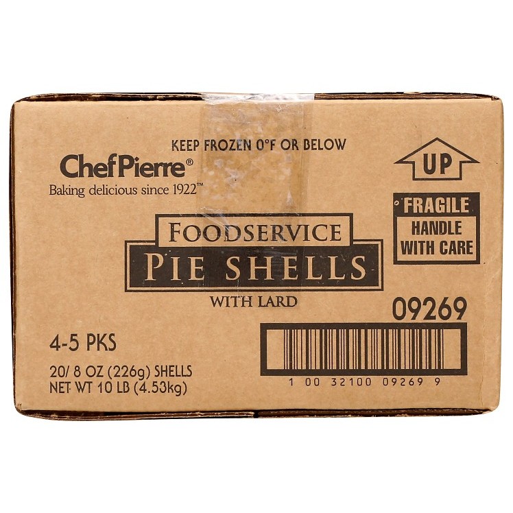 CHEF PIERRE RAW FROZEN DEEP PIE SHELL 9 INCHES