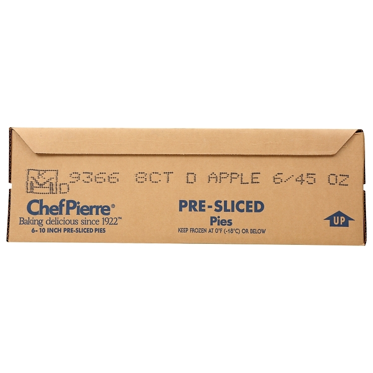 CHEF PIERRE APPLE PIE DUTCH 10 INCH 8 SLICES  PREBAKED FROZEN