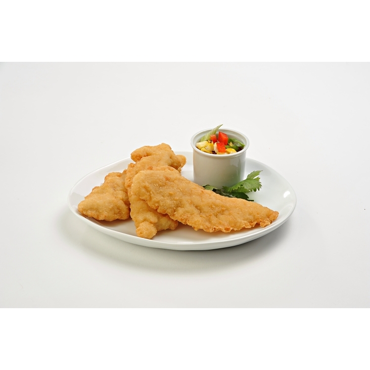 KOCH HALAL UNCOOKED CHICKEN TENDERLOIN FRITTER 70-90 CT