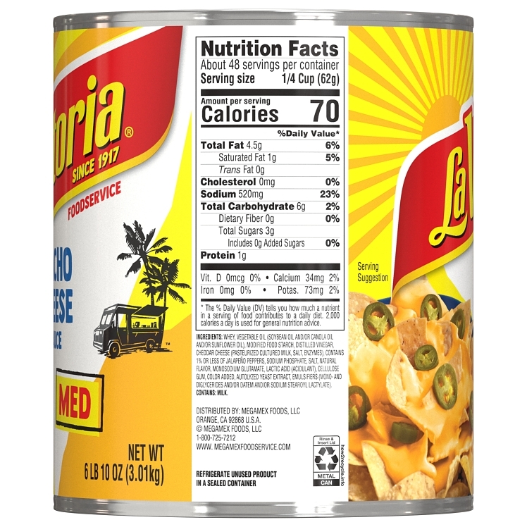 LA VICTORIA NACHO CHEESE SAUCE MEDIUM