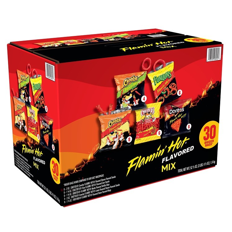 FRITO LAY VARIETY PACK CHIPS FLAMING HOT 30 COUNT