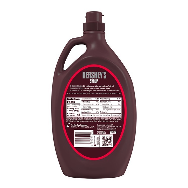 HERSHEY'S FAMILY SIZE CHOCOLATE SYRUP