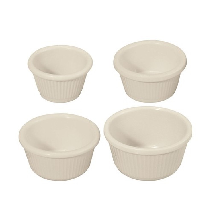 WINCO BONE FLUTED RAMEKIN 4 OZ