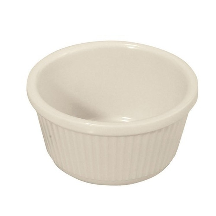 WINCO BONE FLUTED RAMEKIN 4 OZ