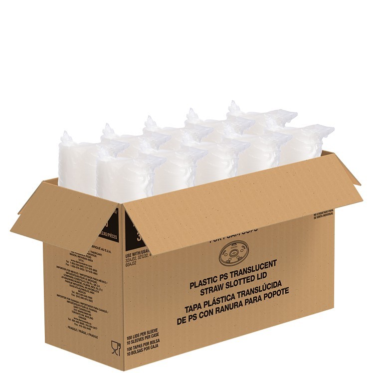DART STRAW-SLOTTED PLASTIC LID FOR 32 OZ CUP